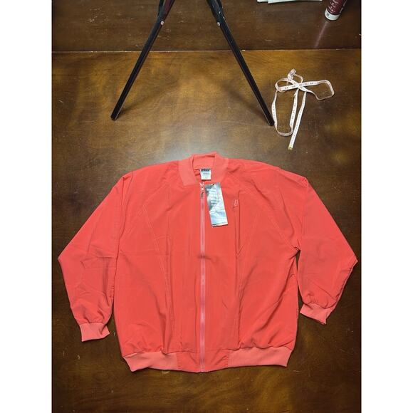 VTG 1993 Prince Tennis Salmon Pink Lightweight Zip Up Windbreaker Size L NWT - Picture 12 of 13